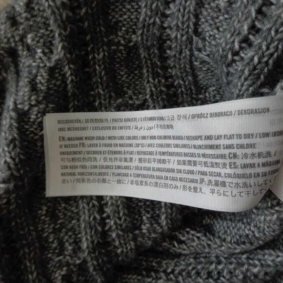 Abercrombie Fitch Women Gray Classic Fisherman Cable Knit Crew Neck Sweater Sz S - Picture 8 of 8